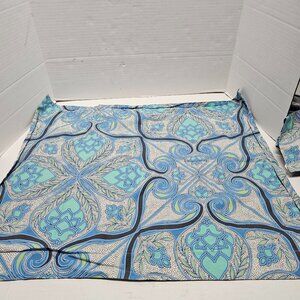 Pottery Barn Moroccan Tile Alina Blue Duvet Cover Shams Pillow Cover Full Queen